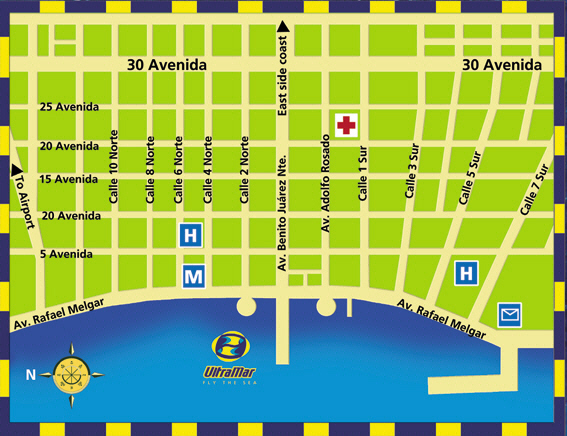 Mapa de Playa del Carmen