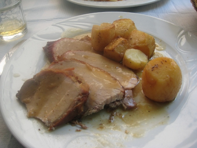 Porco assado c/ batata