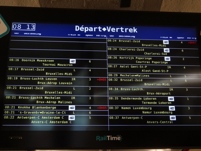 Antuérpia - Painel do Trem