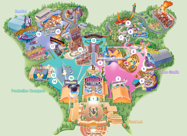 Disney Studios Paris Park Map